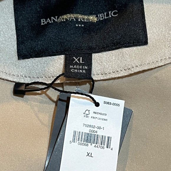 NWT BANANA REPUBLIC Women's Wrap Tie Jacket XL Faux Suede Beige - Picture 3 of 6